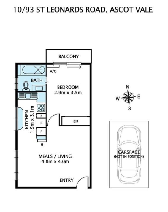 Floorplan of Homely flat listing, 10/93 St Leonards Road, Ascot Vale VIC 3032
