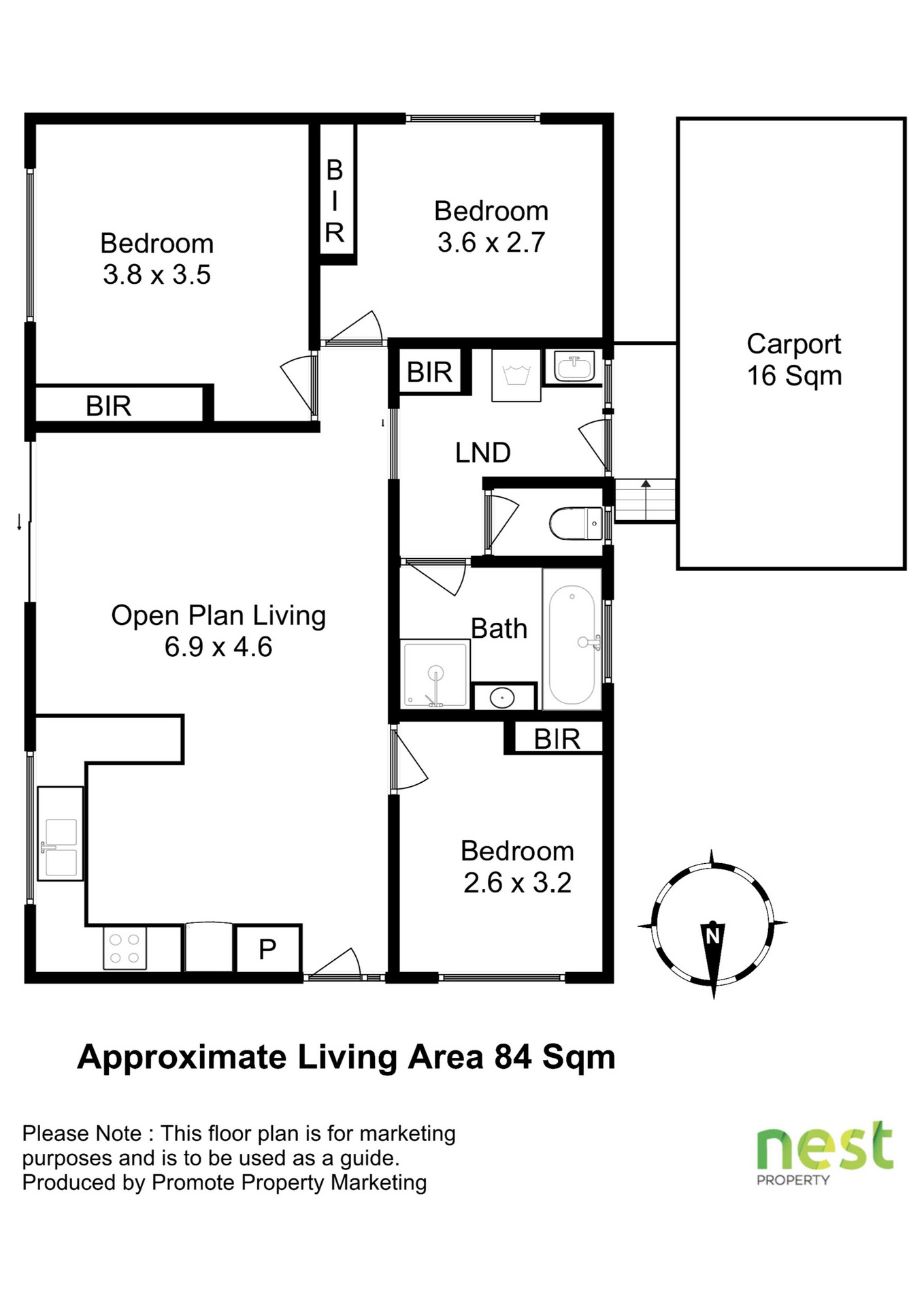 Floorplan of Homely unit listing, 3/2 Tivoli Road, Old Beach TAS 7017