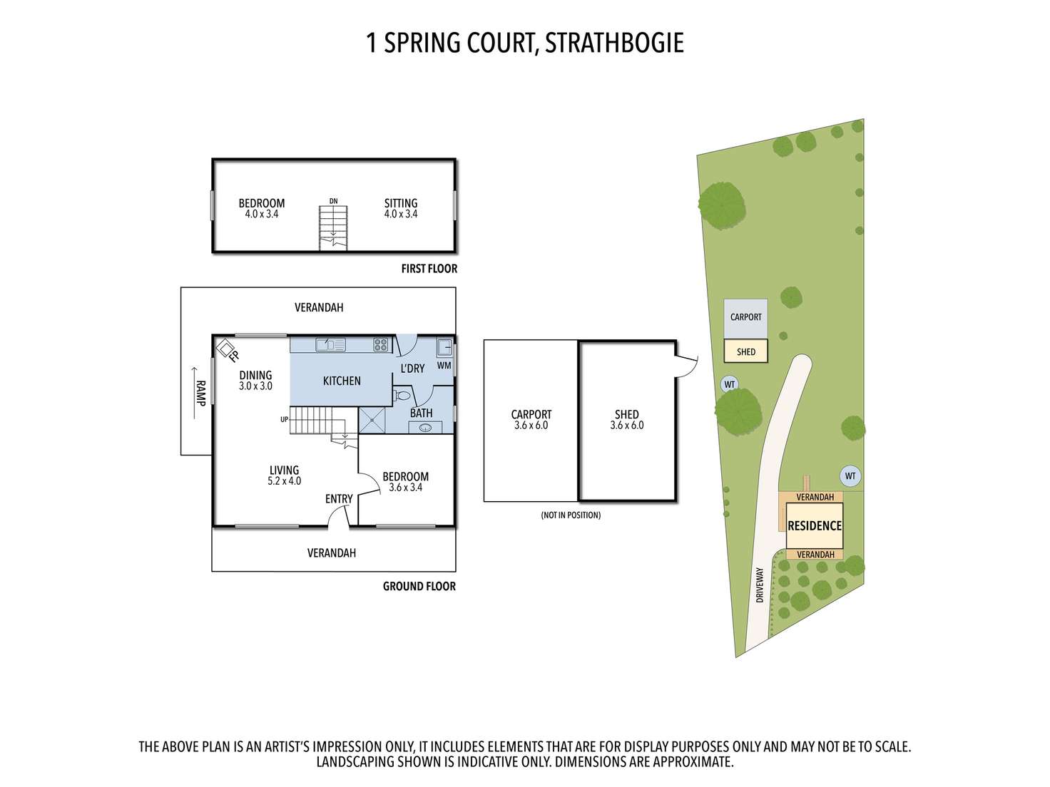 Floorplan of Homely house listing, 1 Spring Court, Strathbogie VIC 3666