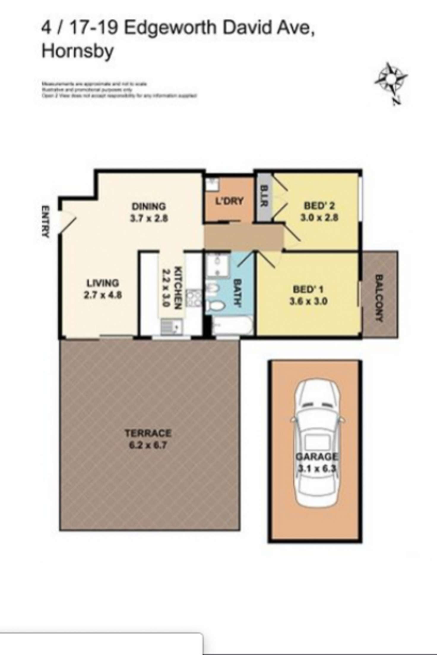 Floorplan of Homely unit listing, 4/17-19 Edgeworth David Avenue, Hornsby NSW 2077