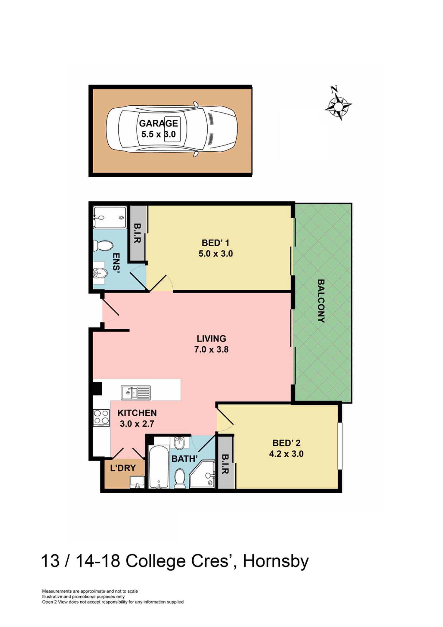 Floorplan of Homely apartment listing, 13/14-18 College Crescent, Hornsby NSW 2077