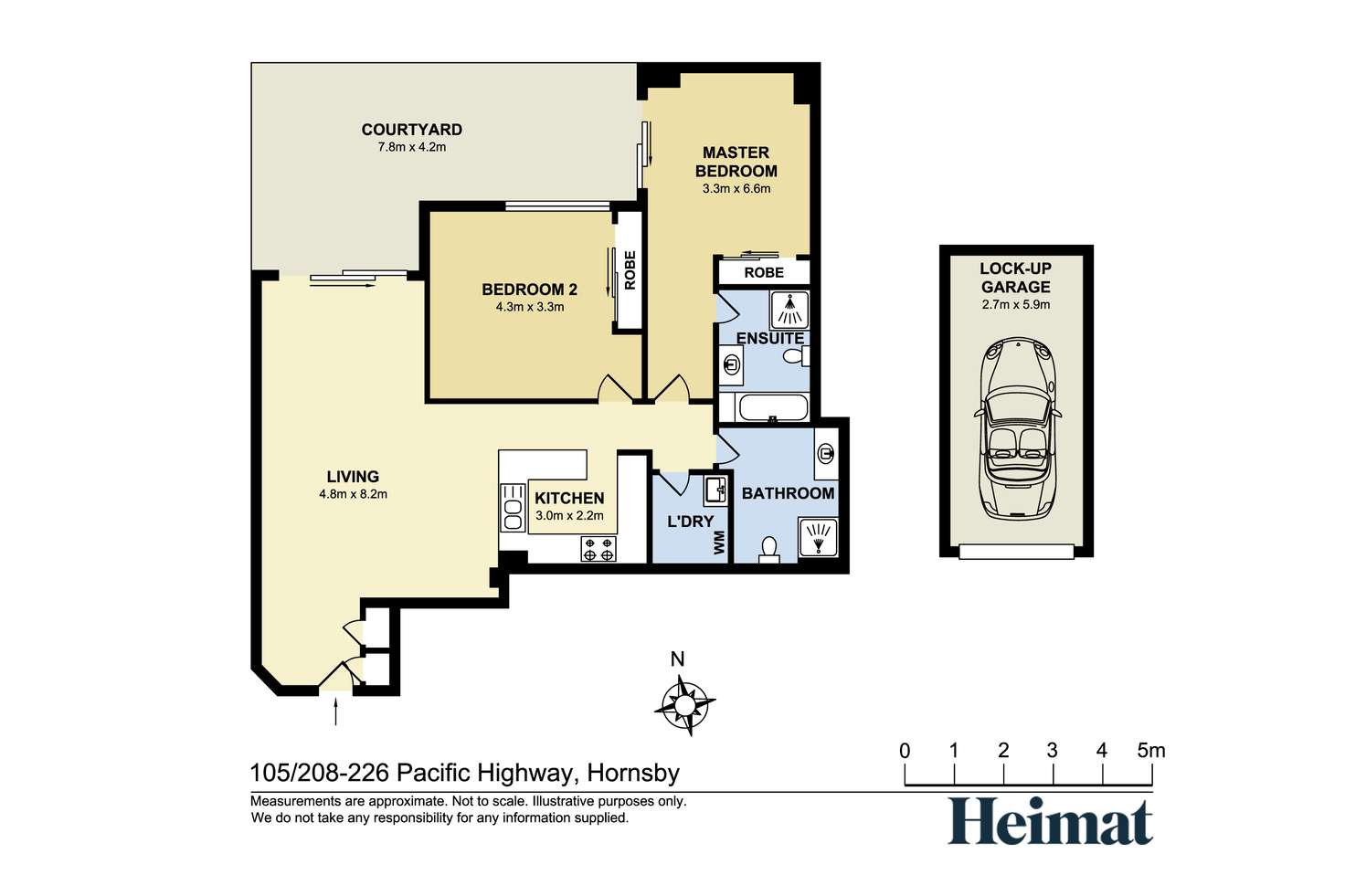 Floorplan of Homely apartment listing, 105/208 Pacific Highway, Hornsby NSW 2077