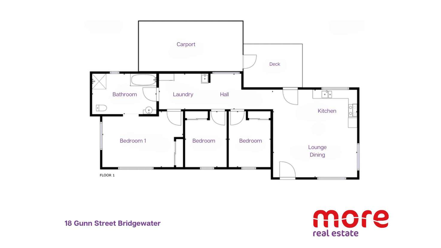 Floorplan of Homely house listing, 18 Gunn Street, Bridgewater TAS 7030