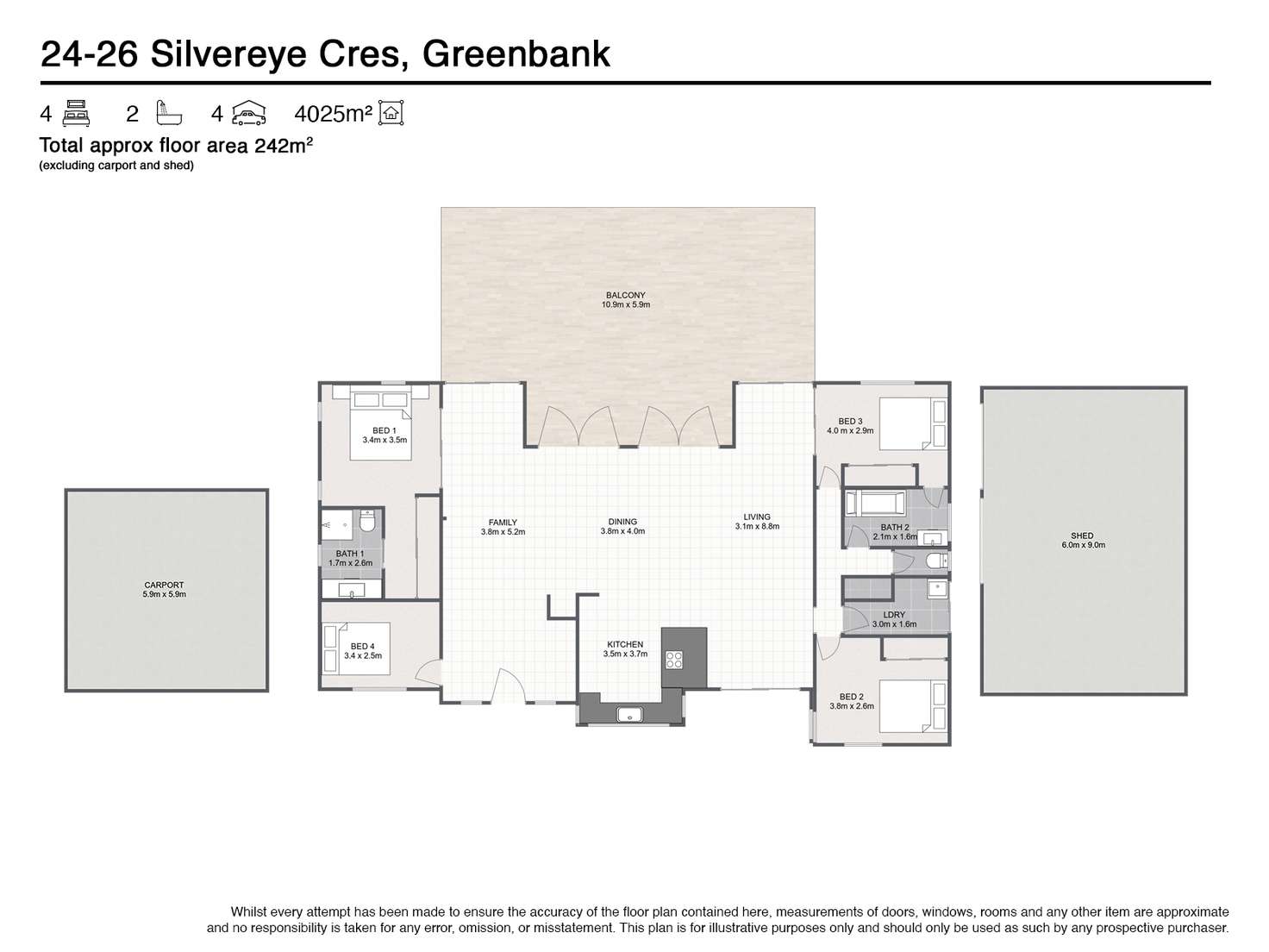 Floorplan of Homely house listing, 24-26 Silvereye Crescent, Greenbank QLD 4124