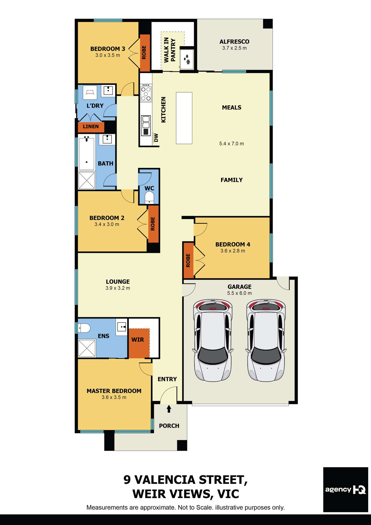 Floorplan of Homely house listing, 9 Valencia Street, Weir Views VIC 3338