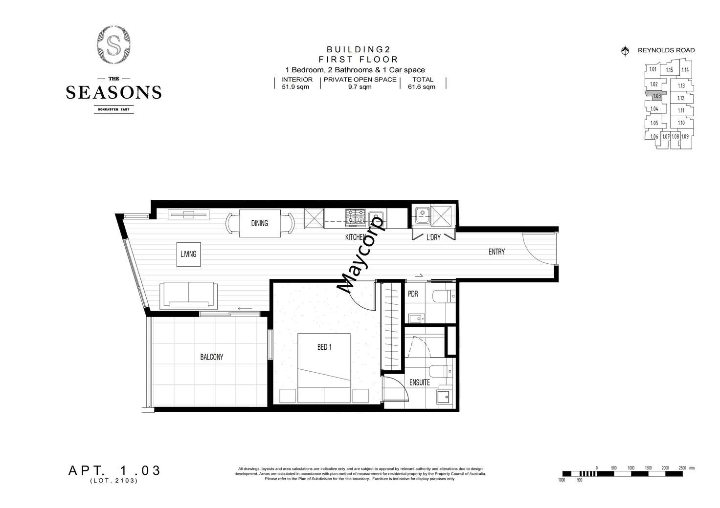Floorplan of Homely apartment listing, 103/200 Reynolds Road, Doncaster East VIC 3109