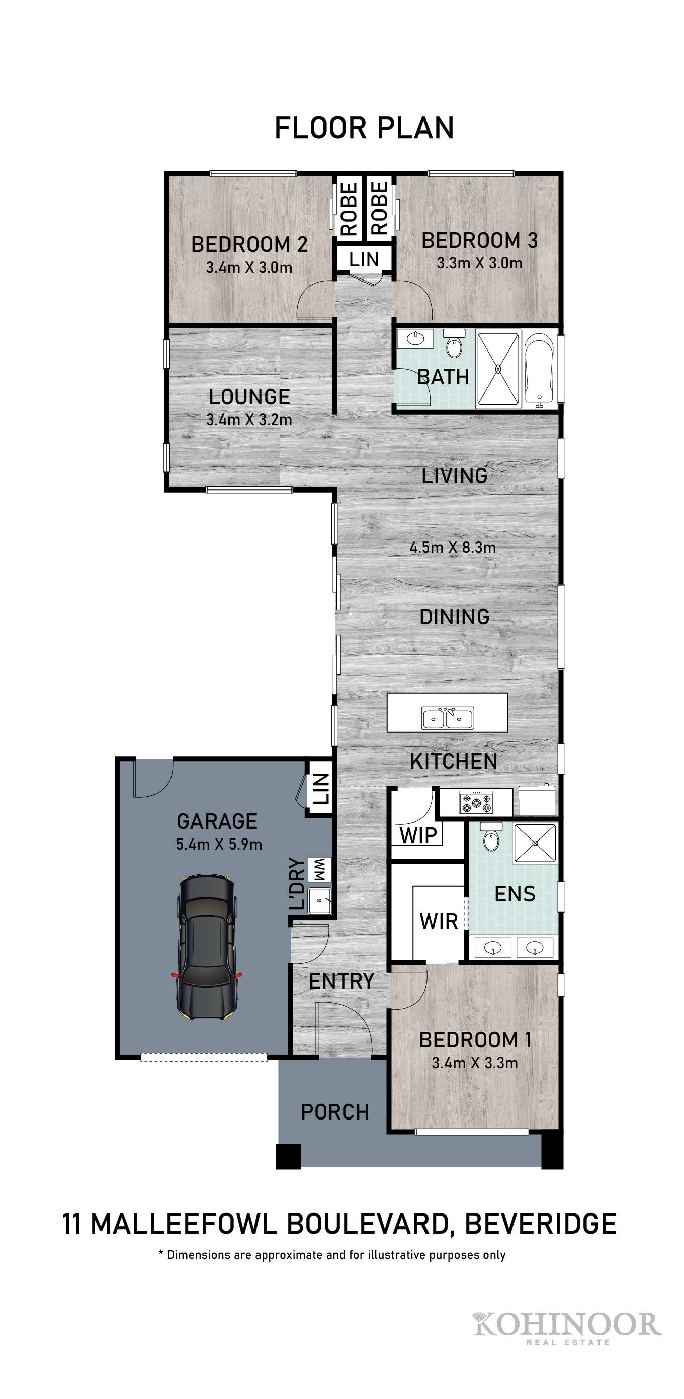 Floorplan of Homely house listing, 11 Malleefowl Boulevard, Beveridge VIC 3753
