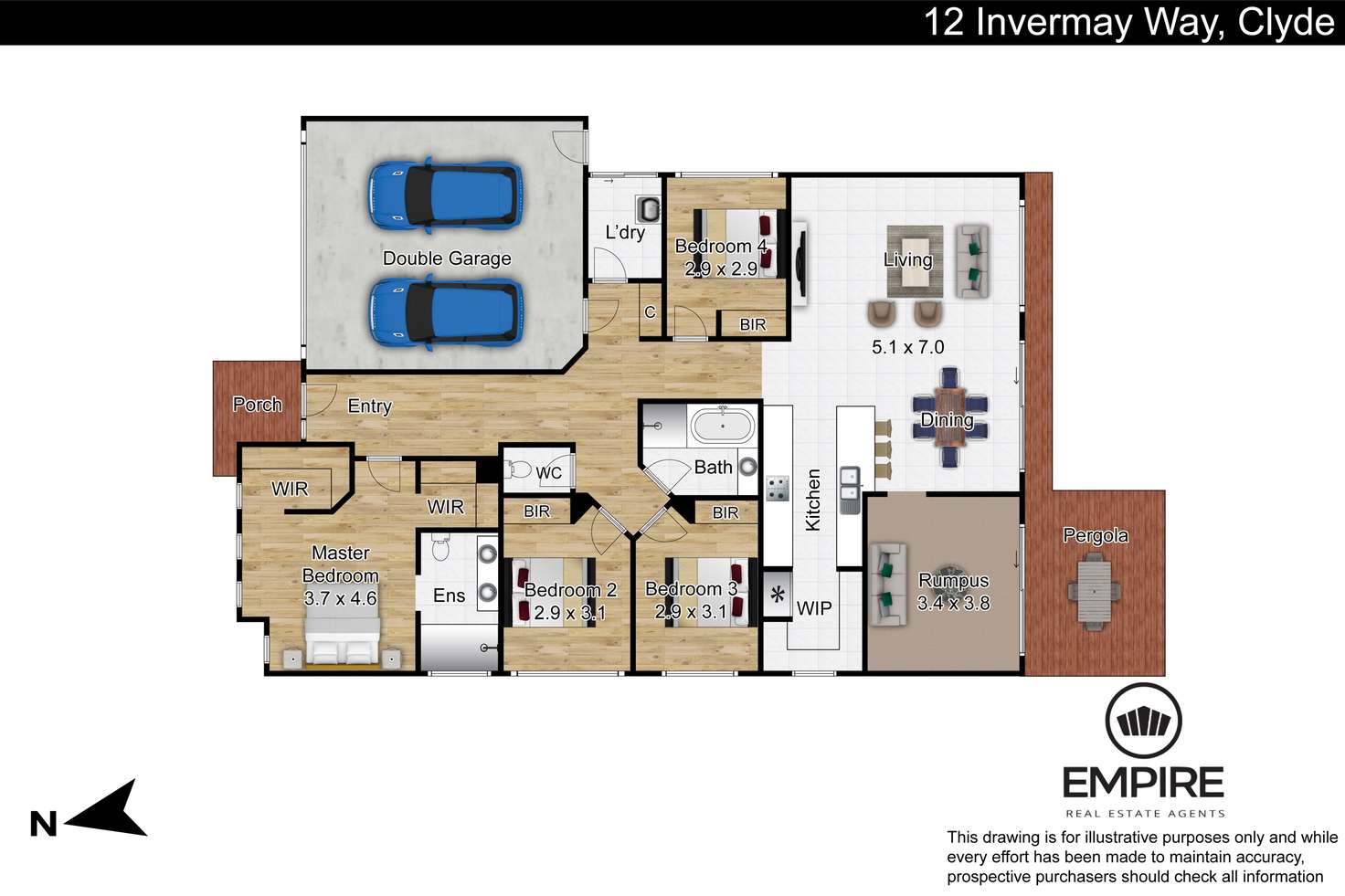 Floorplan of Homely house listing, 12 Invermay Way, Clyde VIC 3978