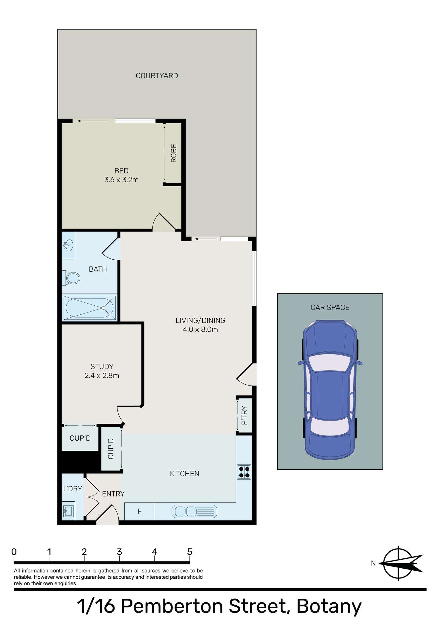 Floorplan of Homely apartment listing, 1/16 Pemberton Street, Botany NSW 2019
