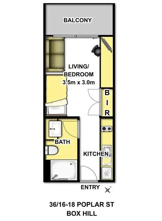 Floorplan of Homely apartment listing, 36/16-18 Poplar Street, Box Hill VIC 3128