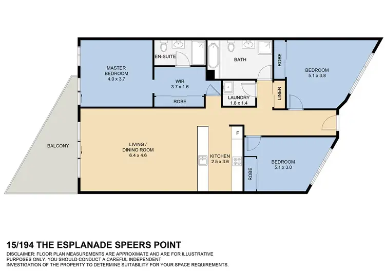 Floorplan of Homely unit listing, 15/194 The Esplanade, Speers Point NSW 2284