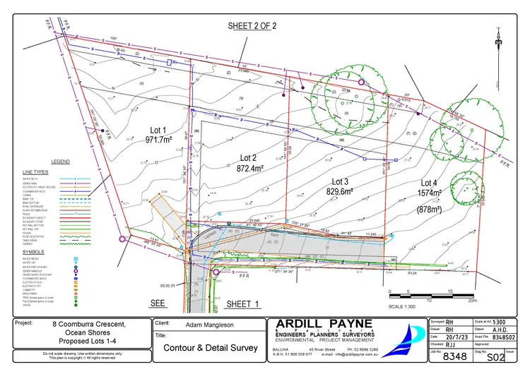 Floorplan of Homely land listing, 8 Coomburra Crescent, Ocean Shores NSW 2483
