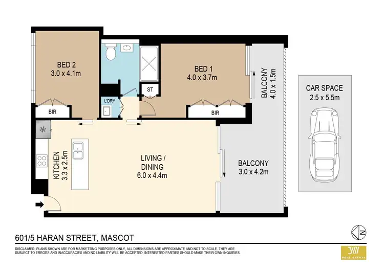 Floorplan of Homely apartment listing, 601/5 Haran Street, Mascot NSW 2020