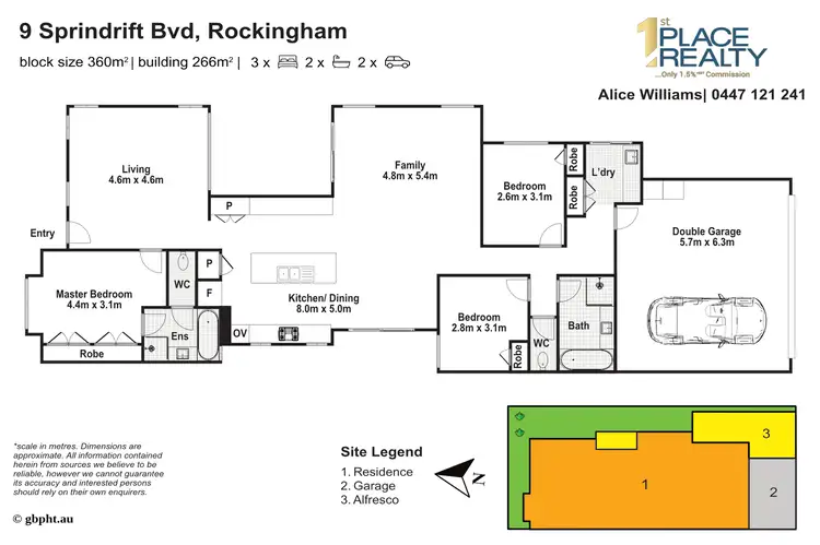 Floorplan of Homely house listing, 9 Spindrift Boulevard, Rockingham WA 6168