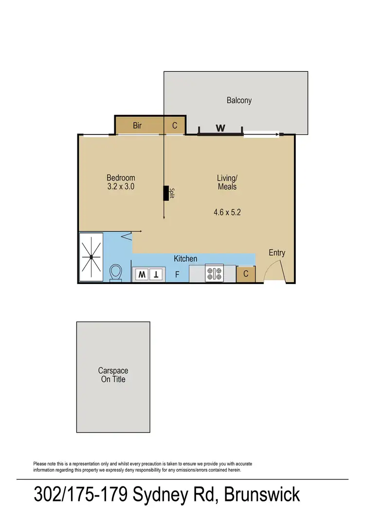 Floorplan of Homely apartment listing, 302/1C Michael Street, Brunswick VIC 3056