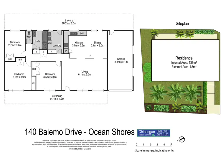 Floorplan of Homely house listing, 140 Balemo Drive, Ocean Shores NSW 2483