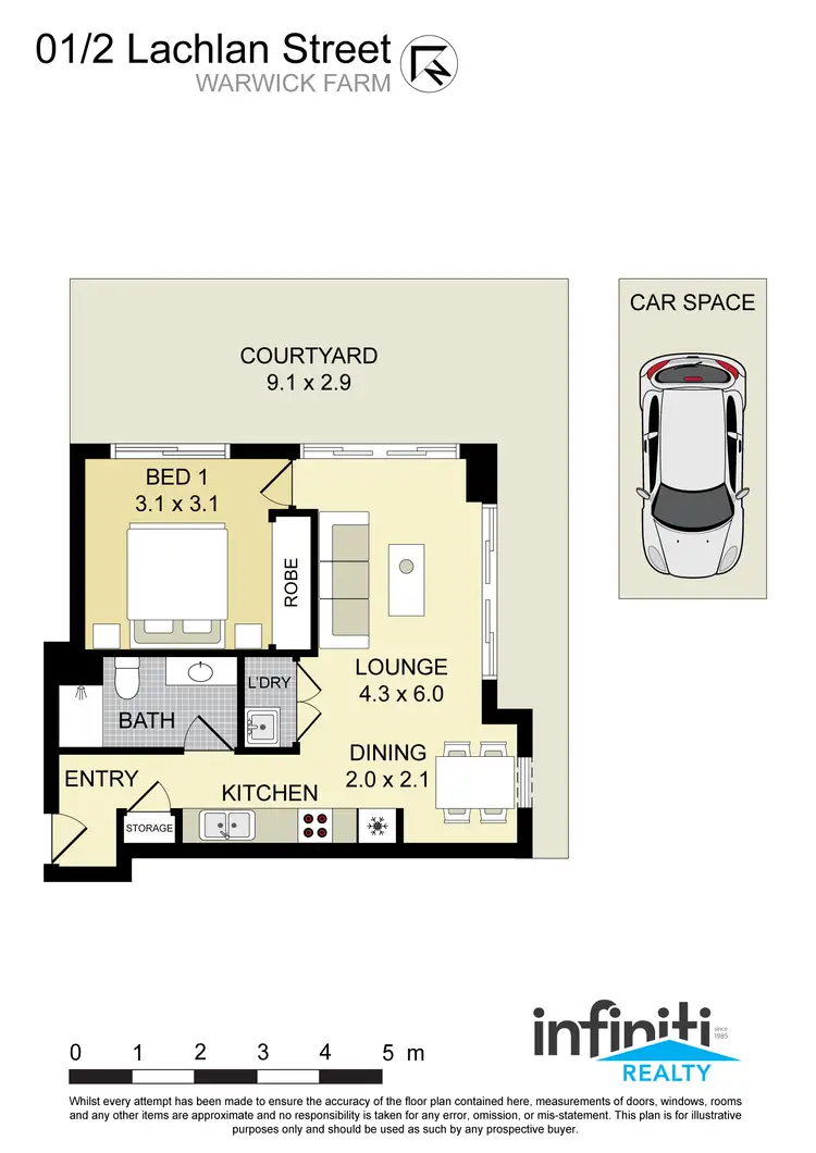 Floorplan of Homely apartment listing, 01/2 Lachlan Street, Liverpool NSW 2170