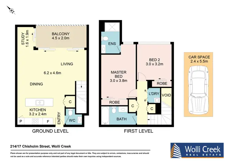 Floorplan of Homely apartment listing, 214/17 Chisholm Street, Wolli Creek NSW 2205