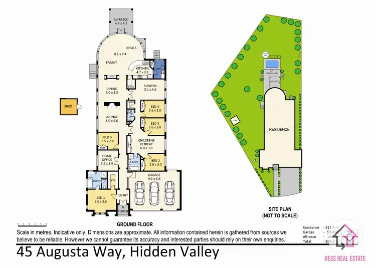 Floorplan of Homely house listing, 45 Augusta Way, Hidden Valley VIC 3756