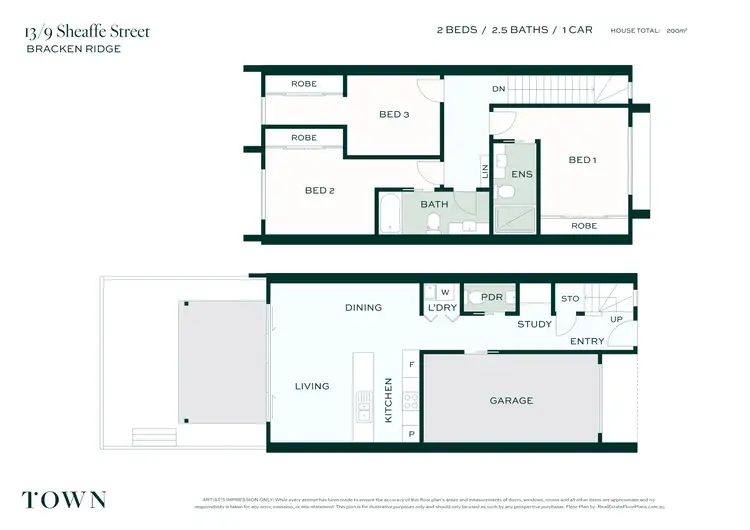 Floorplan of Homely townhouse listing, 13/9 Sheaffe Street, Bracken Ridge QLD 4017