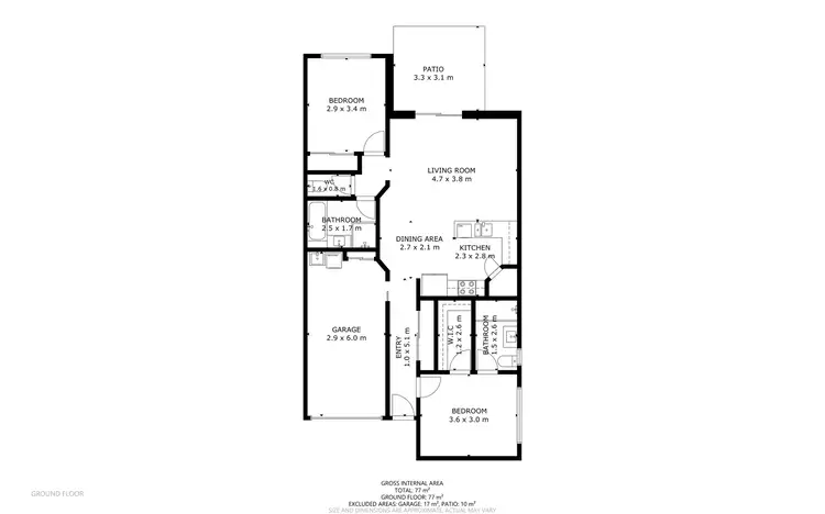 Floorplan of Homely unit listing, 6/8 Glenvale Road, Harristown QLD 4350