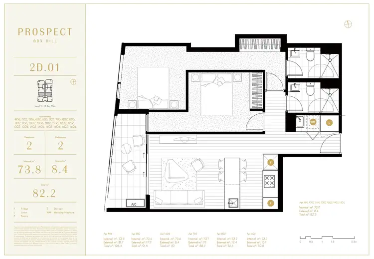 Floorplan of Homely apartment listing, 1202/9-11 Prospect St, Box Hill VIC 3128