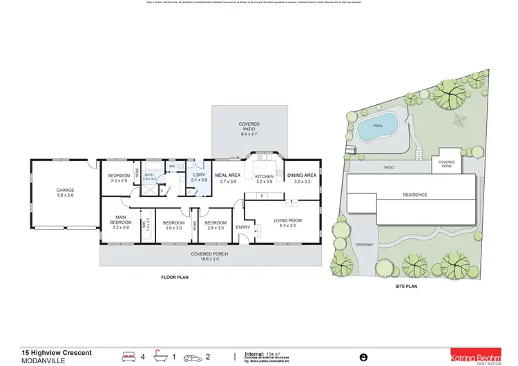 Floorplan of Homely house listing, 15 Highview Crescent, Modanville NSW 2480