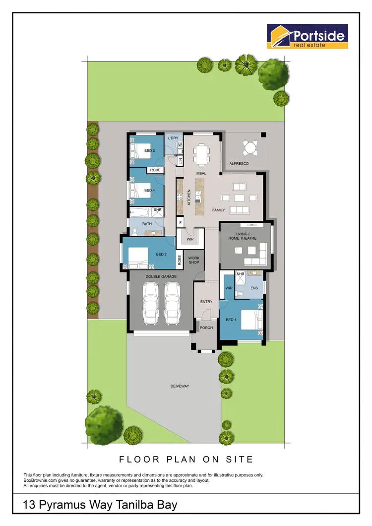 Floorplan of Homely house listing, 13 Pyramus Way, Tanilba Bay NSW 2319