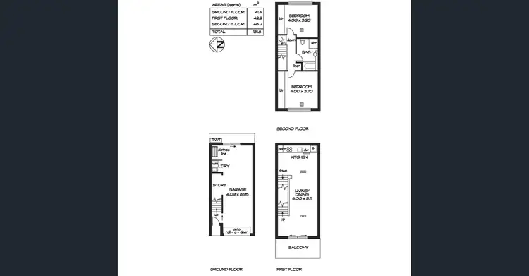 Floorplan of Homely townhouse listing, 4/14 Myers Lane, Adelaide SA 5000