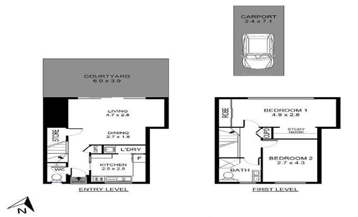 Floorplan of Homely townhouse listing, 6/12-14 Curt Street, Ashfield NSW 2131