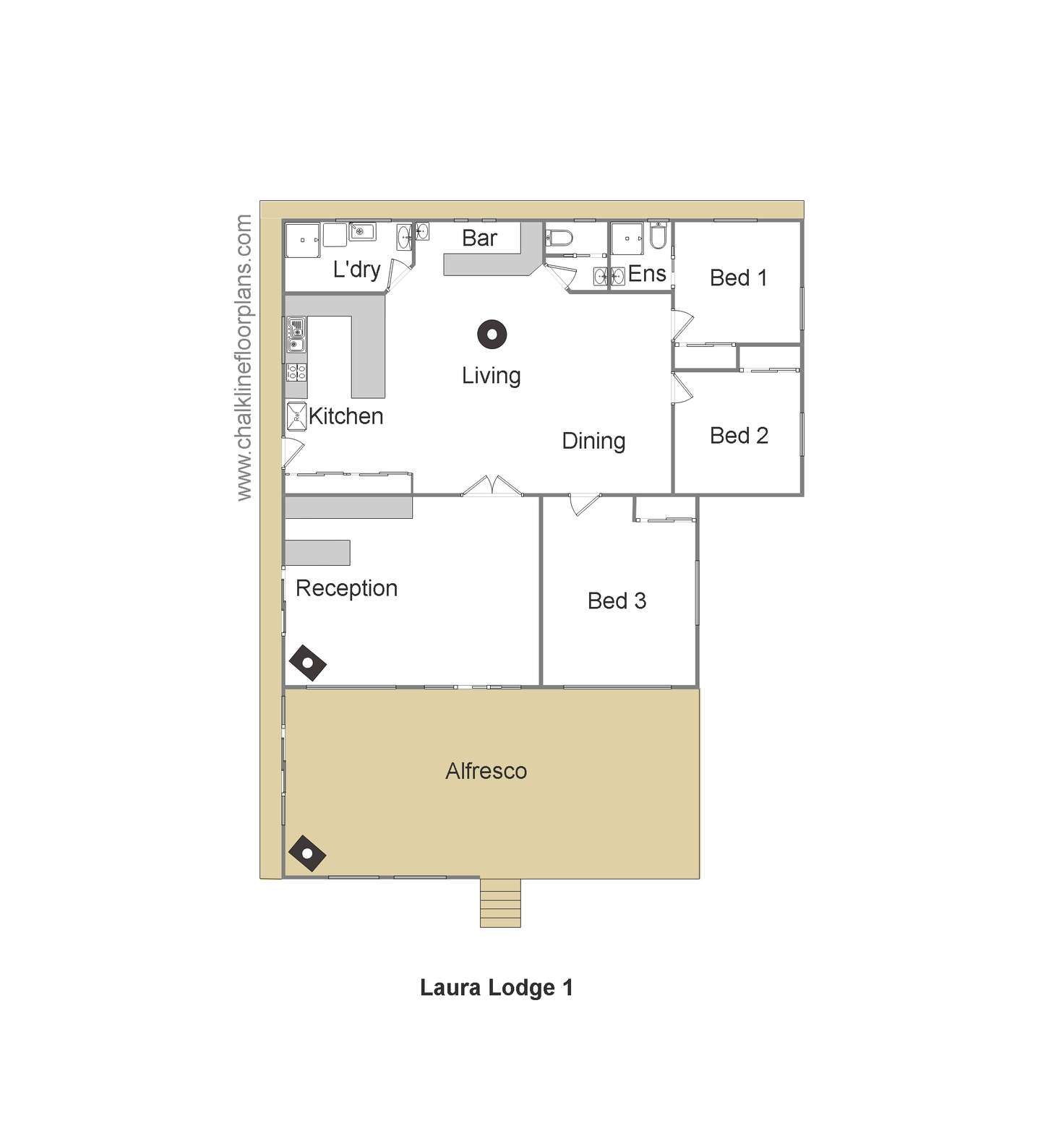 Floorplan of Homely acreageSemiRural listing, LAURA LODGE 1564 Maroondah Hwy, Bonnie Doon VIC 3720