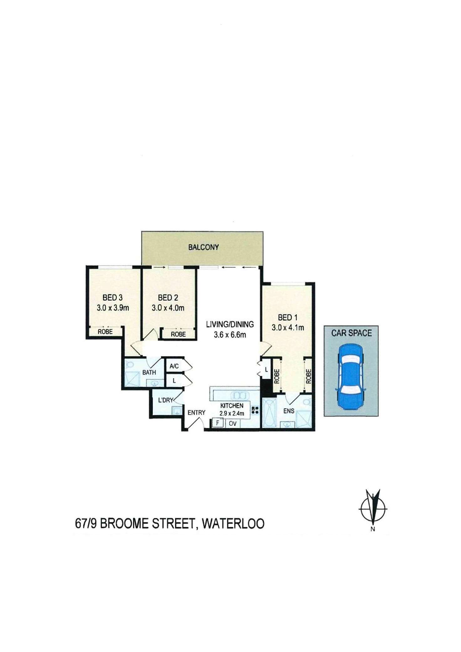 Floorplan of Homely apartment listing, 67/9 Broome St, Waterloo NSW 2017