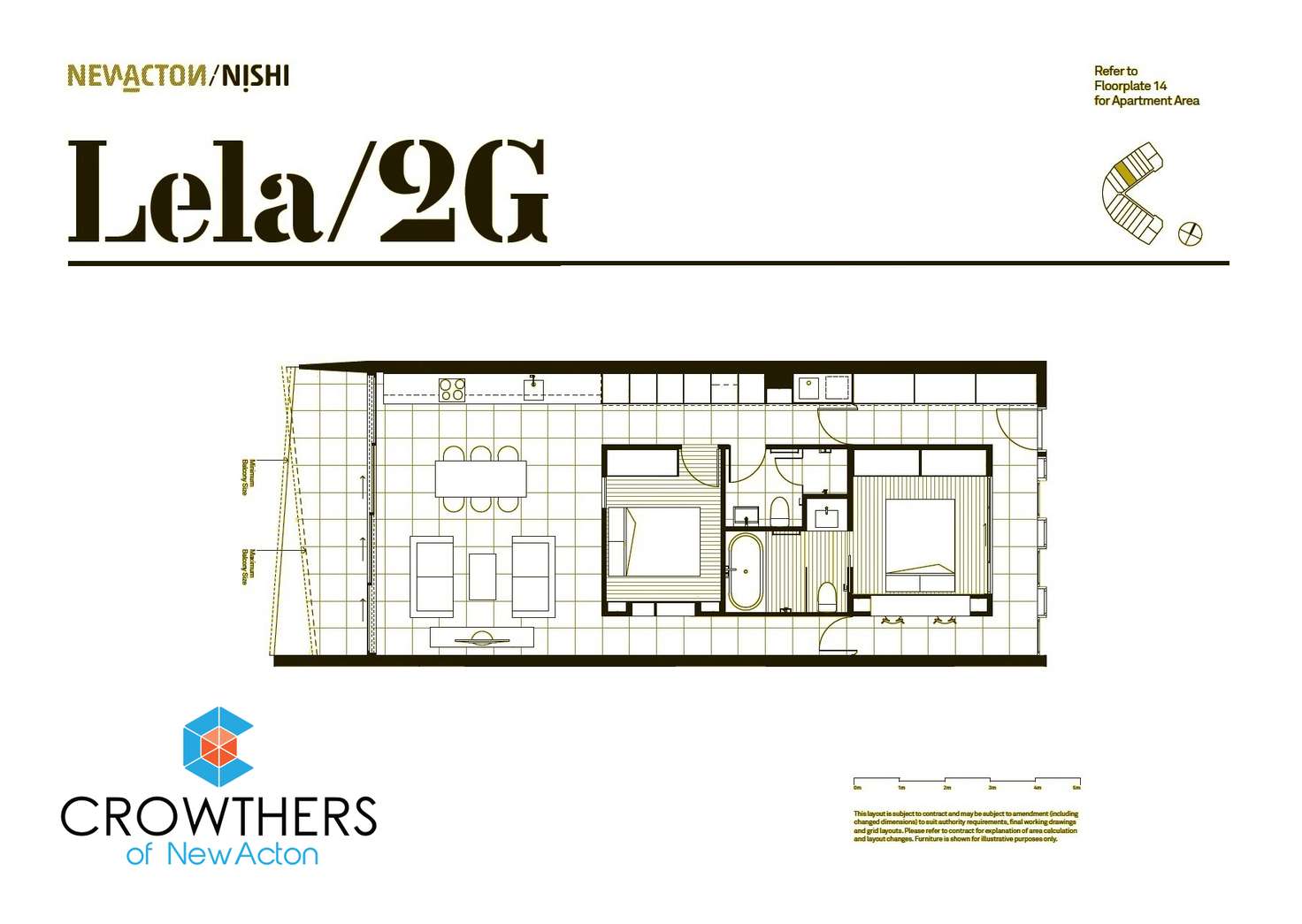 Floorplan of Homely apartment listing, 1105/25 Edinburgh Ave, City ACT 2601