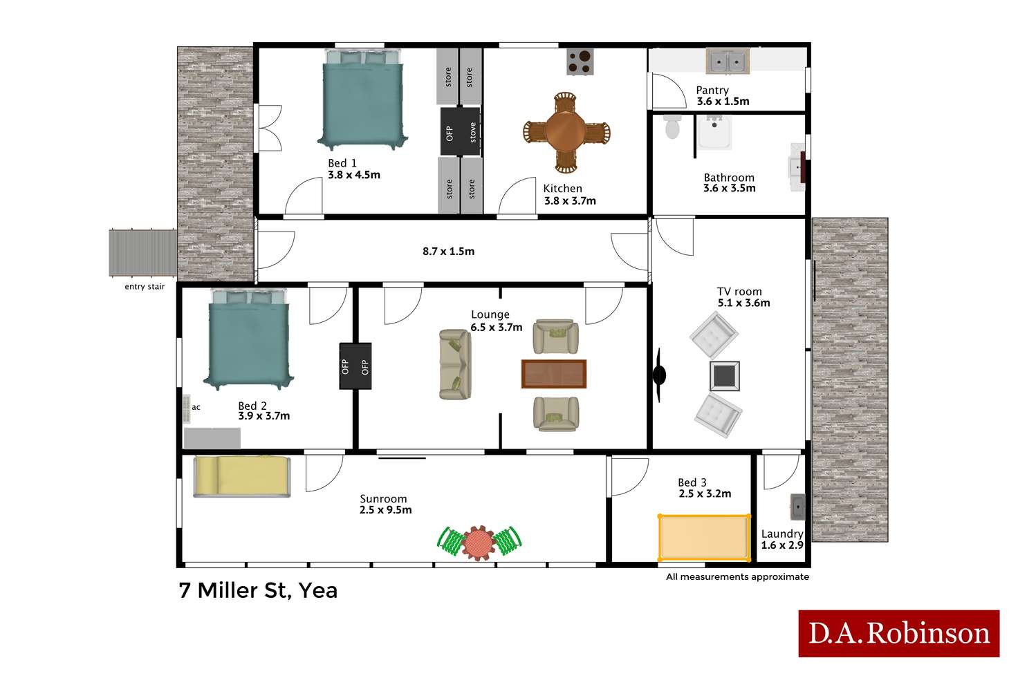 Floorplan of Homely house listing, 7 Miller Street, Yea VIC 3717