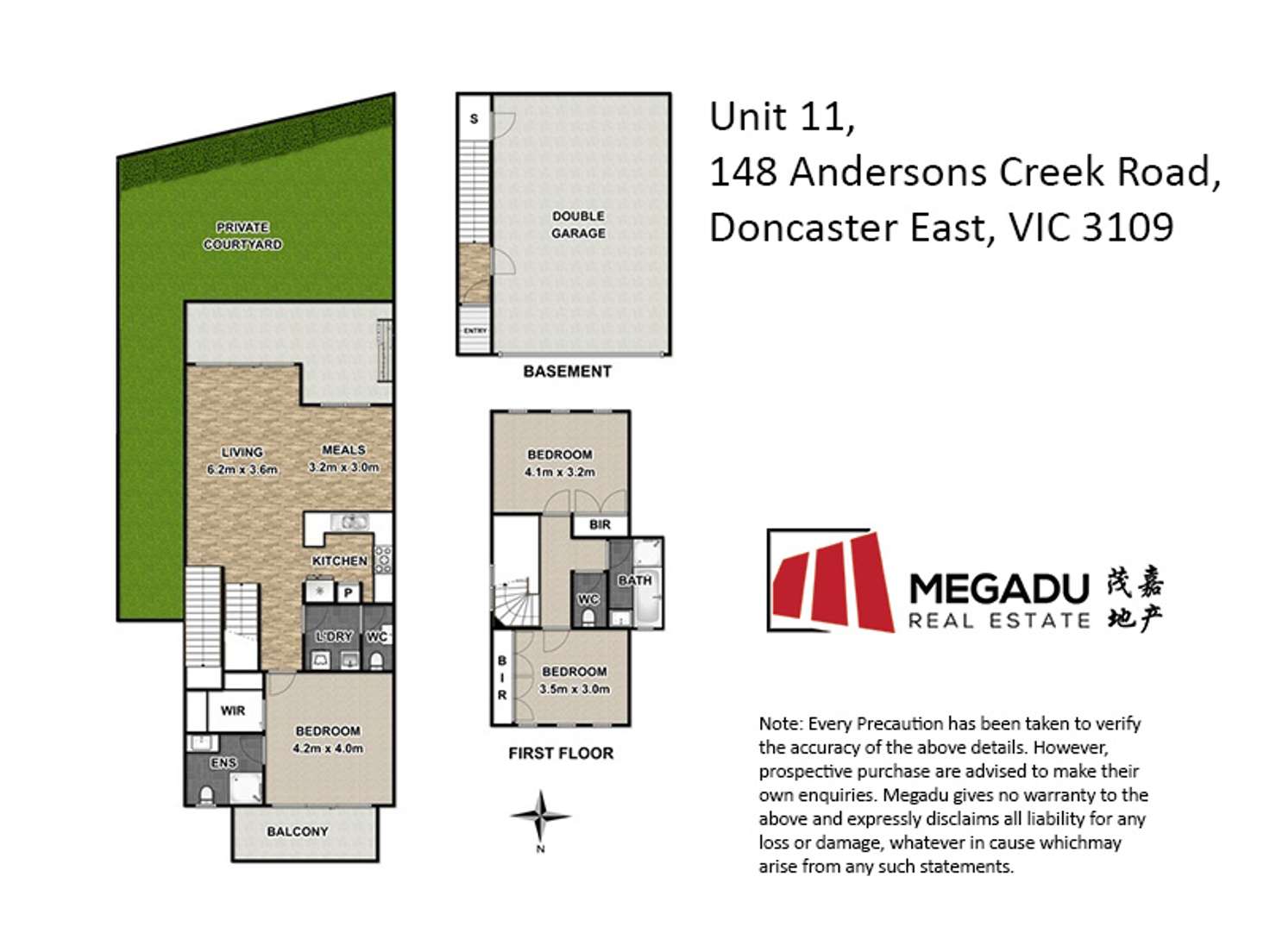 Floorplan of Homely townhouse listing, 11/148 Andersons Creek Road, Doncaster East VIC 3109