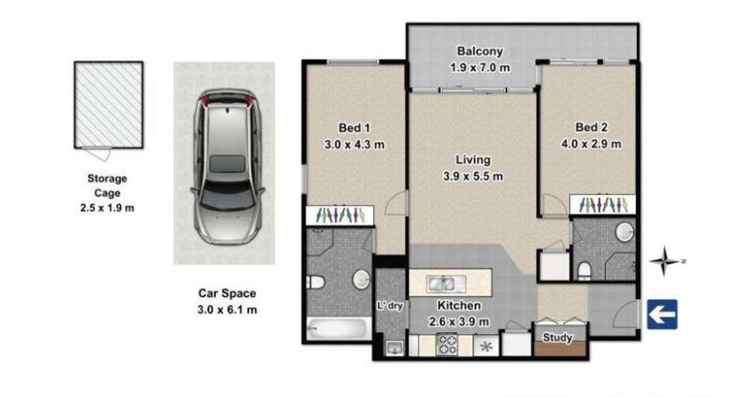 Floorplan of Homely apartment listing, 835/5 Loftus St, Arncliffe NSW 2205