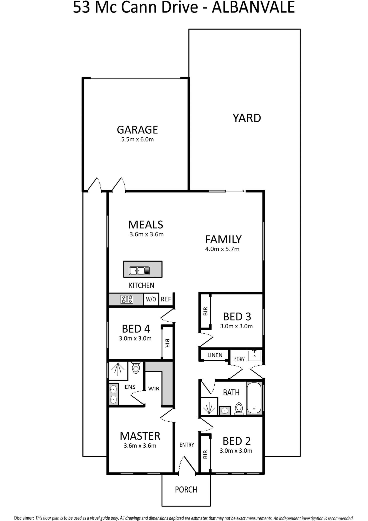 Floorplan of Homely house listing, 53 McCann Drive, Albanvale VIC 3021