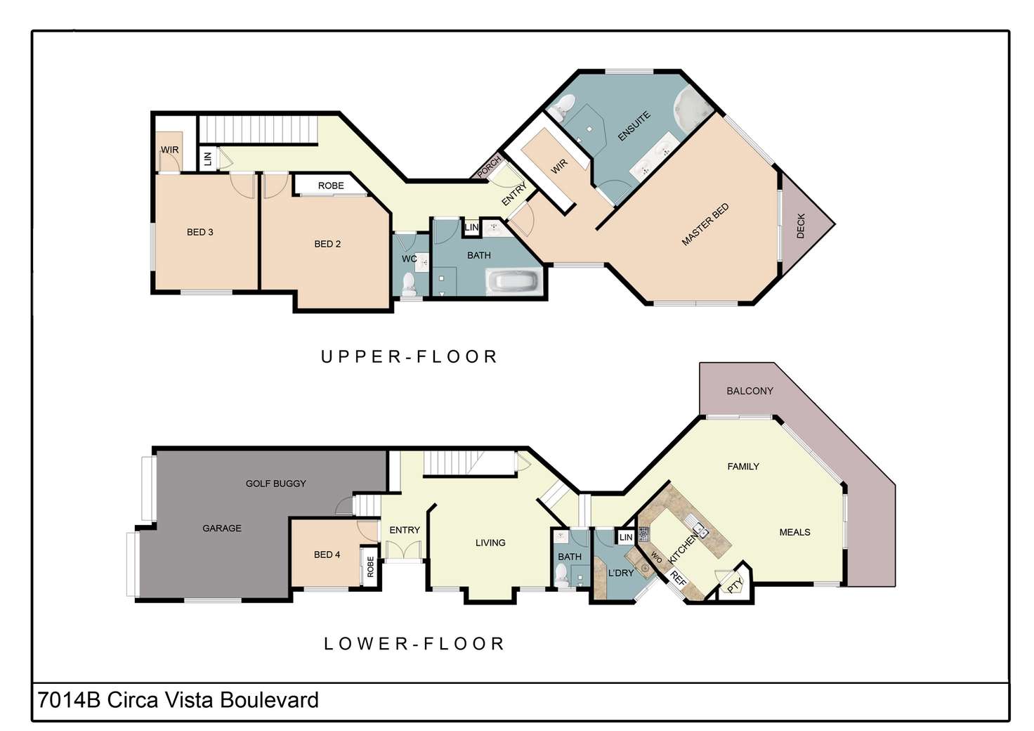 Floorplan of Homely semiDetached listing, 7014B The Boulevard Dve - Royal Pines, Benowa QLD 4217