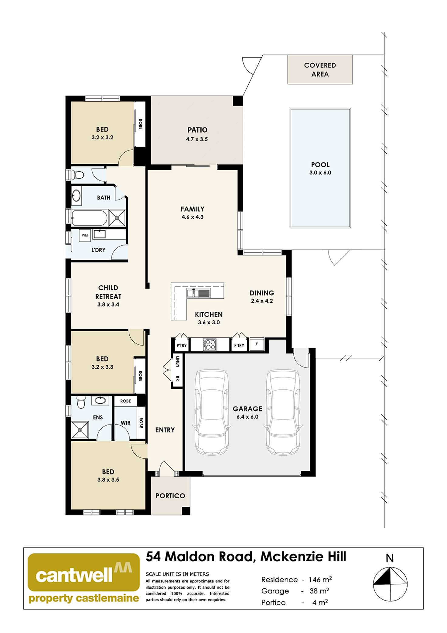 Floorplan of Homely house listing, 54 Maldon Road, Castlemaine VIC 3450