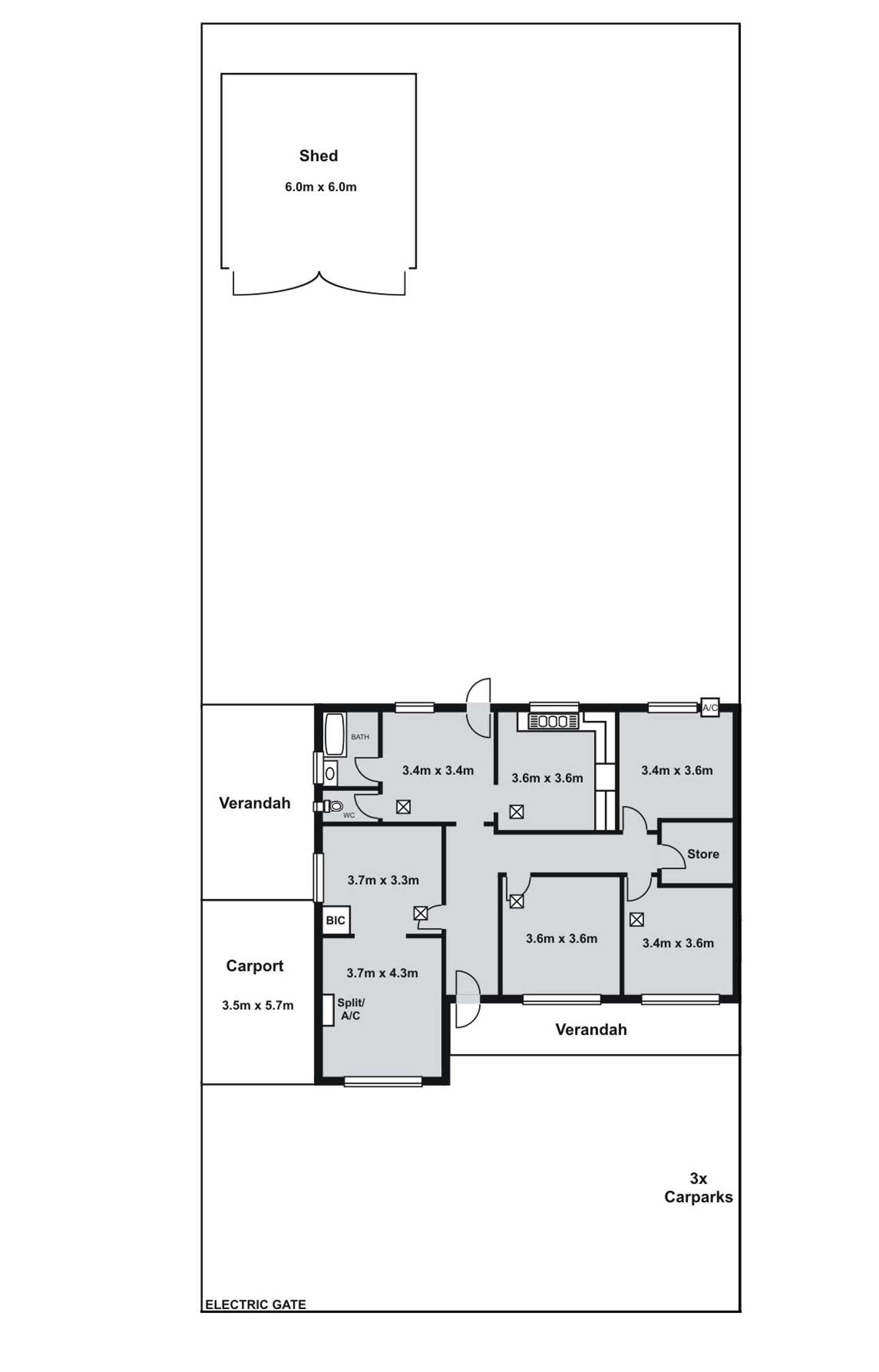 Floorplan of Homely house listing, 14 Graham Street, Wingfield SA 5013