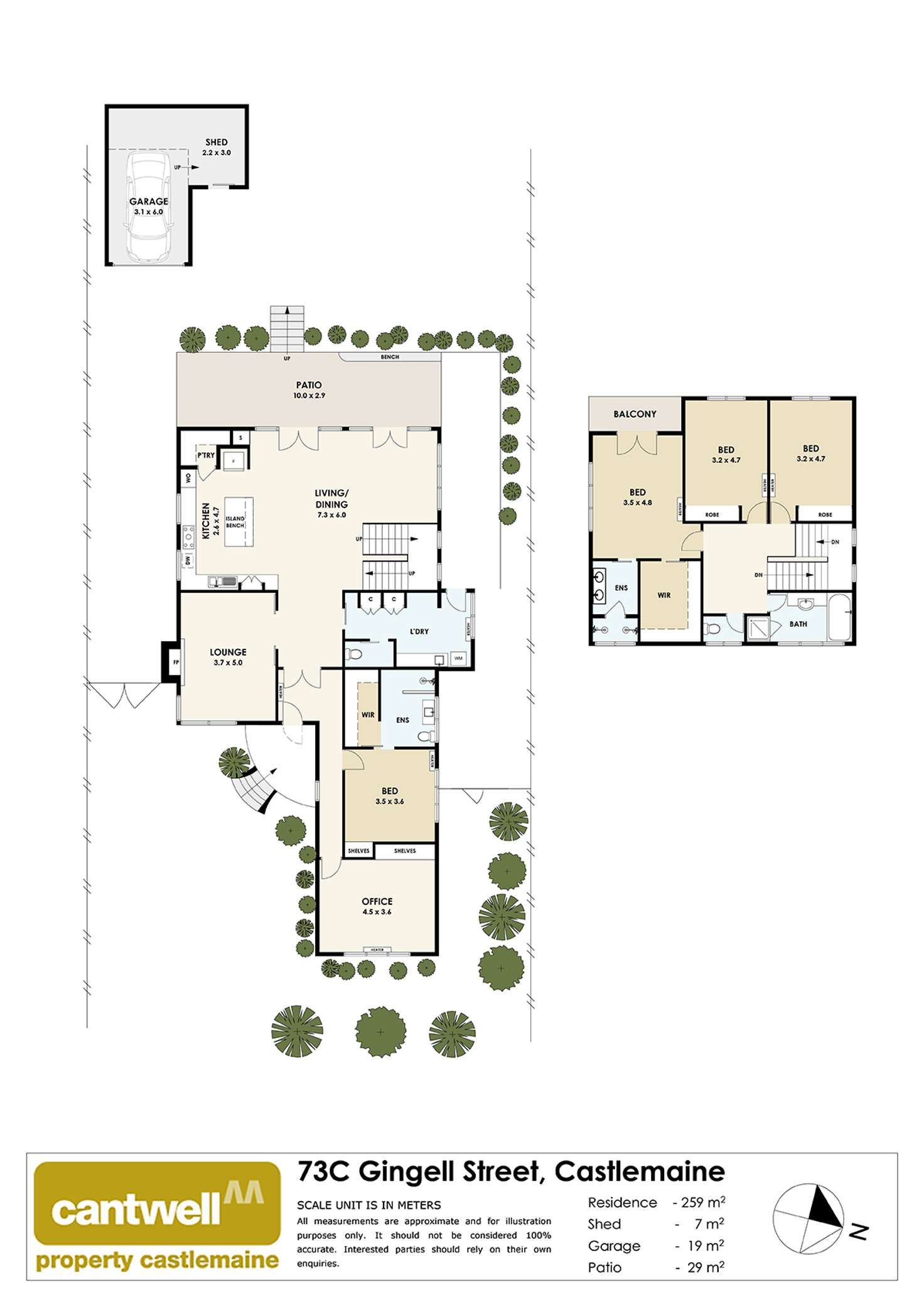 Floorplan of Homely house listing, 73C Gingell Street, Castlemaine VIC 3450