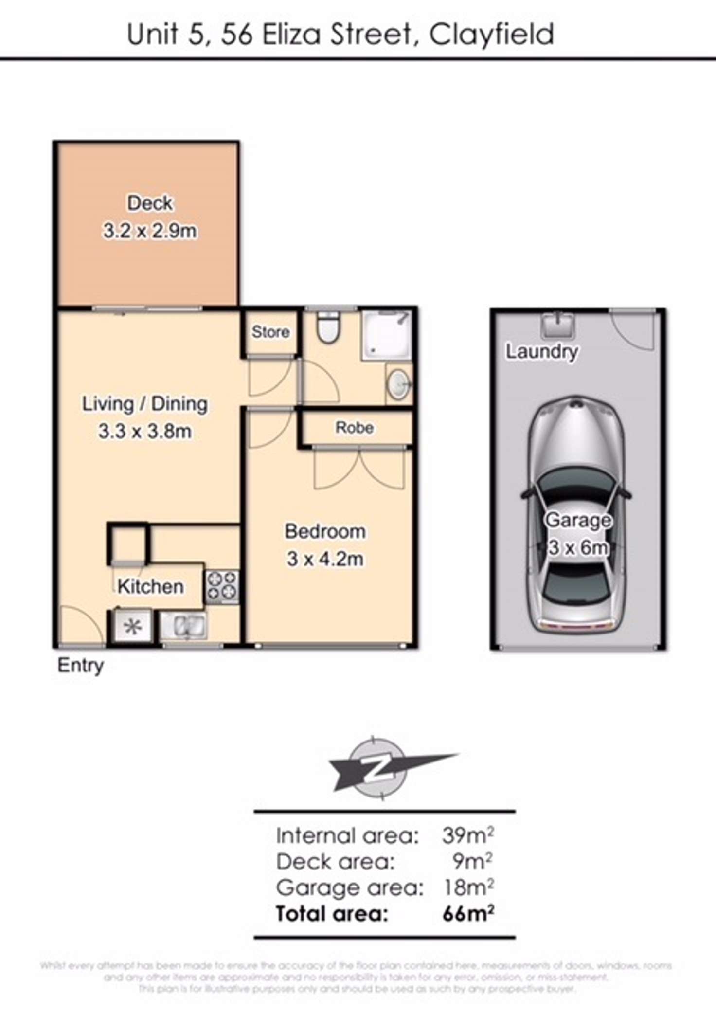 Floorplan of Homely unit listing, 5/56 Eliza Street, Clayfield QLD 4011