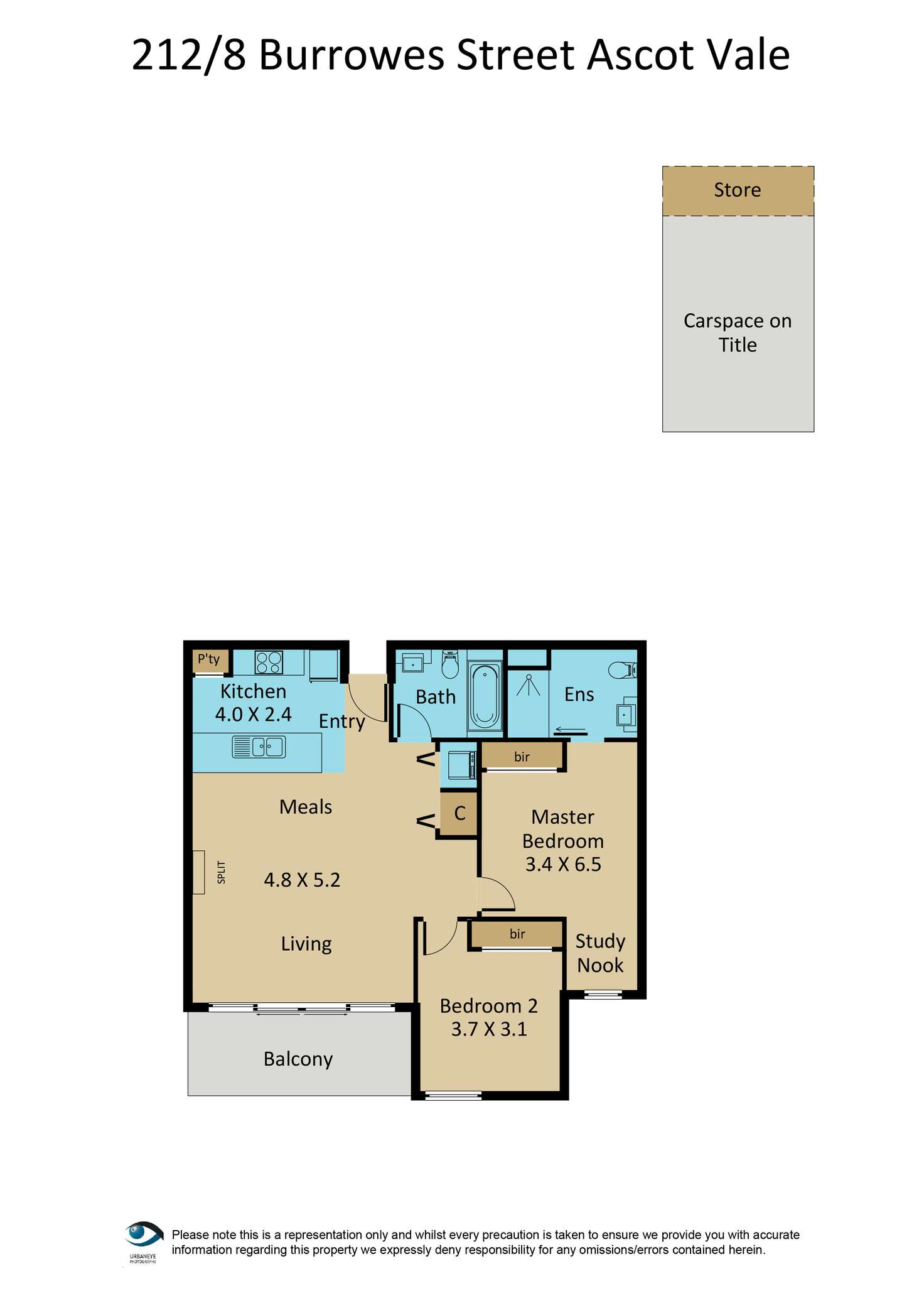 Floorplan of Homely apartment listing, 212/8 Burrowes, Ascot Vale VIC 3032