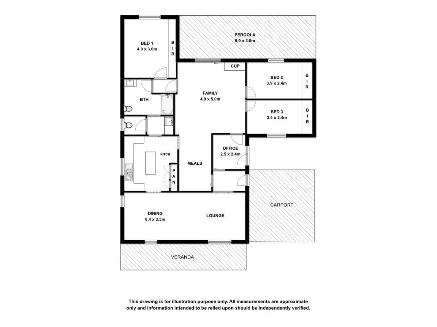 Floorplan of Homely house listing, 7 Ninth Street, Millicent SA 5280