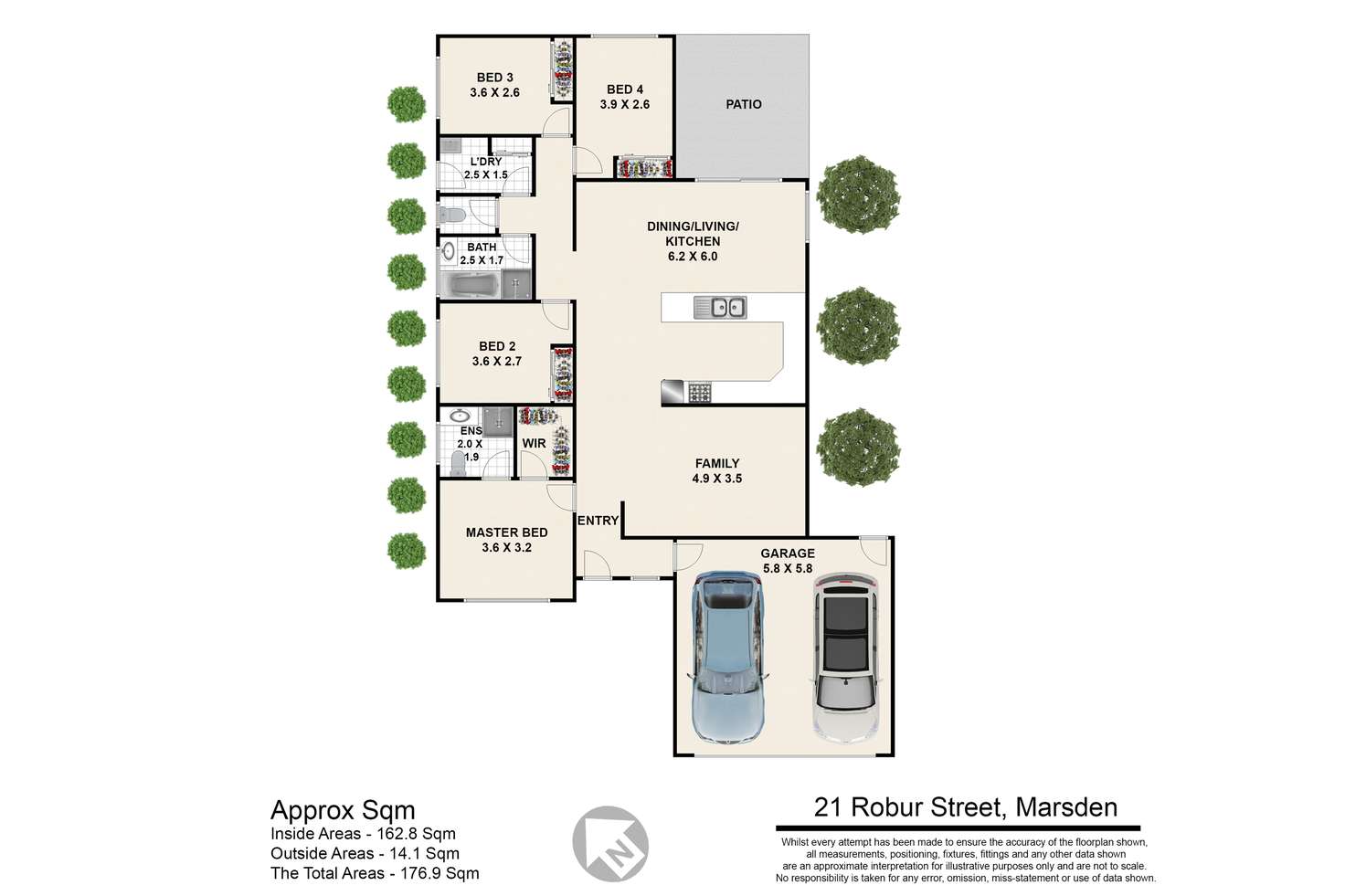 Floorplan of Homely house listing, 21 Robur Street, Marsden QLD 4132