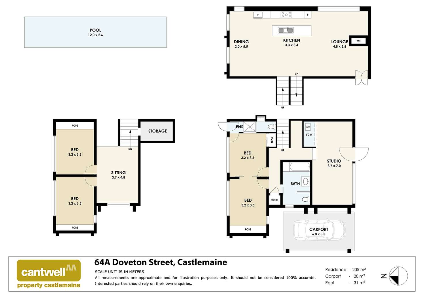 Floorplan of Homely house listing, 64a Doveton Street, Castlemaine VIC 3450