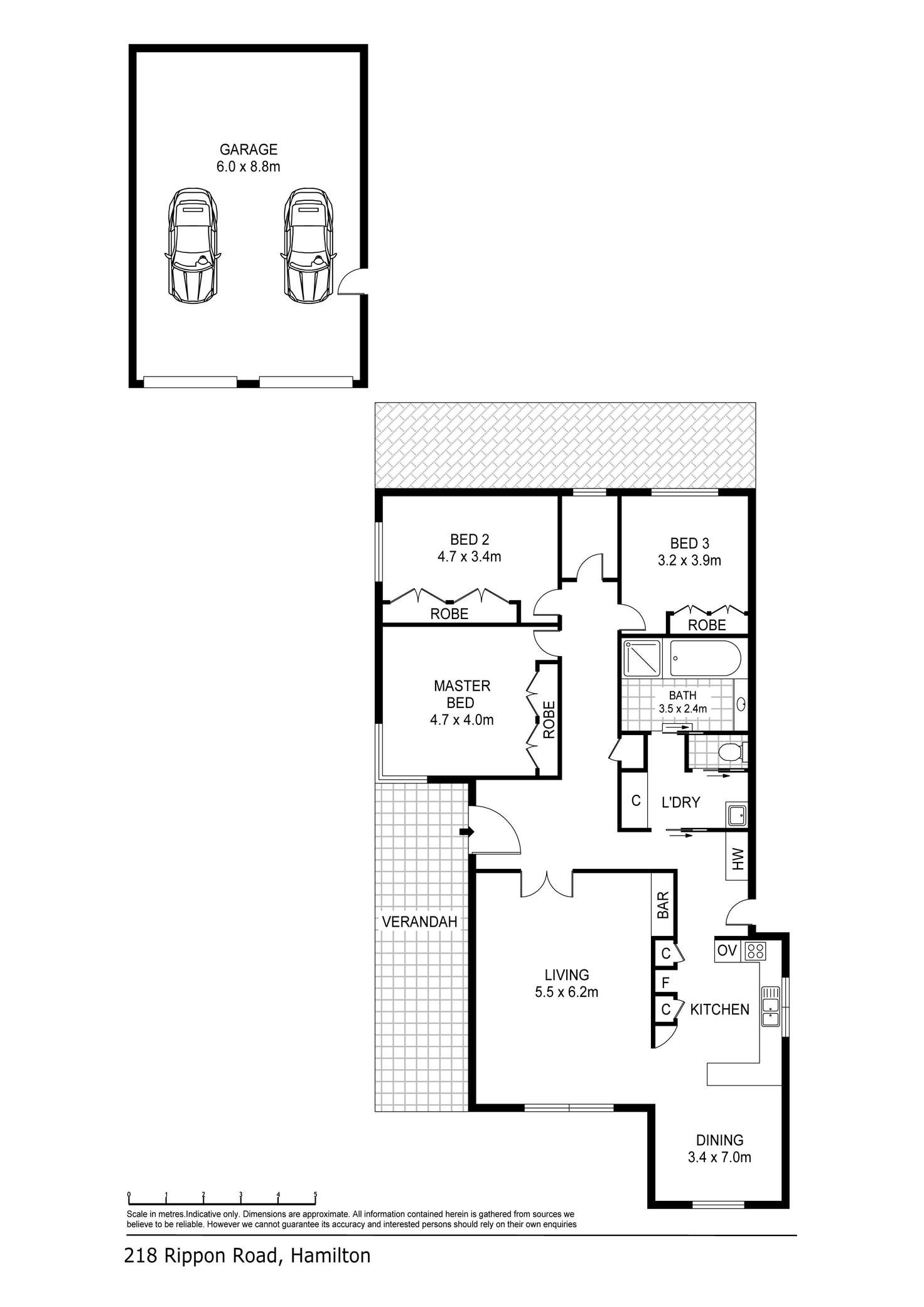 Floorplan of Homely house listing, 218 Rippon Road, Hamilton VIC 3300