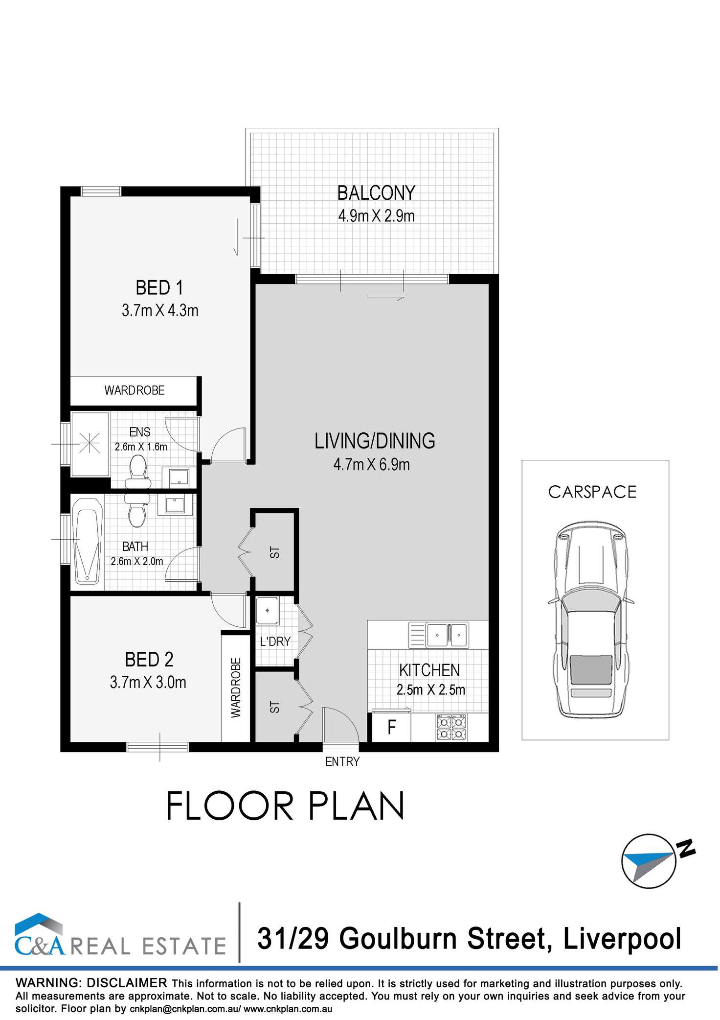 Floorplan of Homely apartment listing, 31/29 Goulburn Street, Liverpool NSW 2170