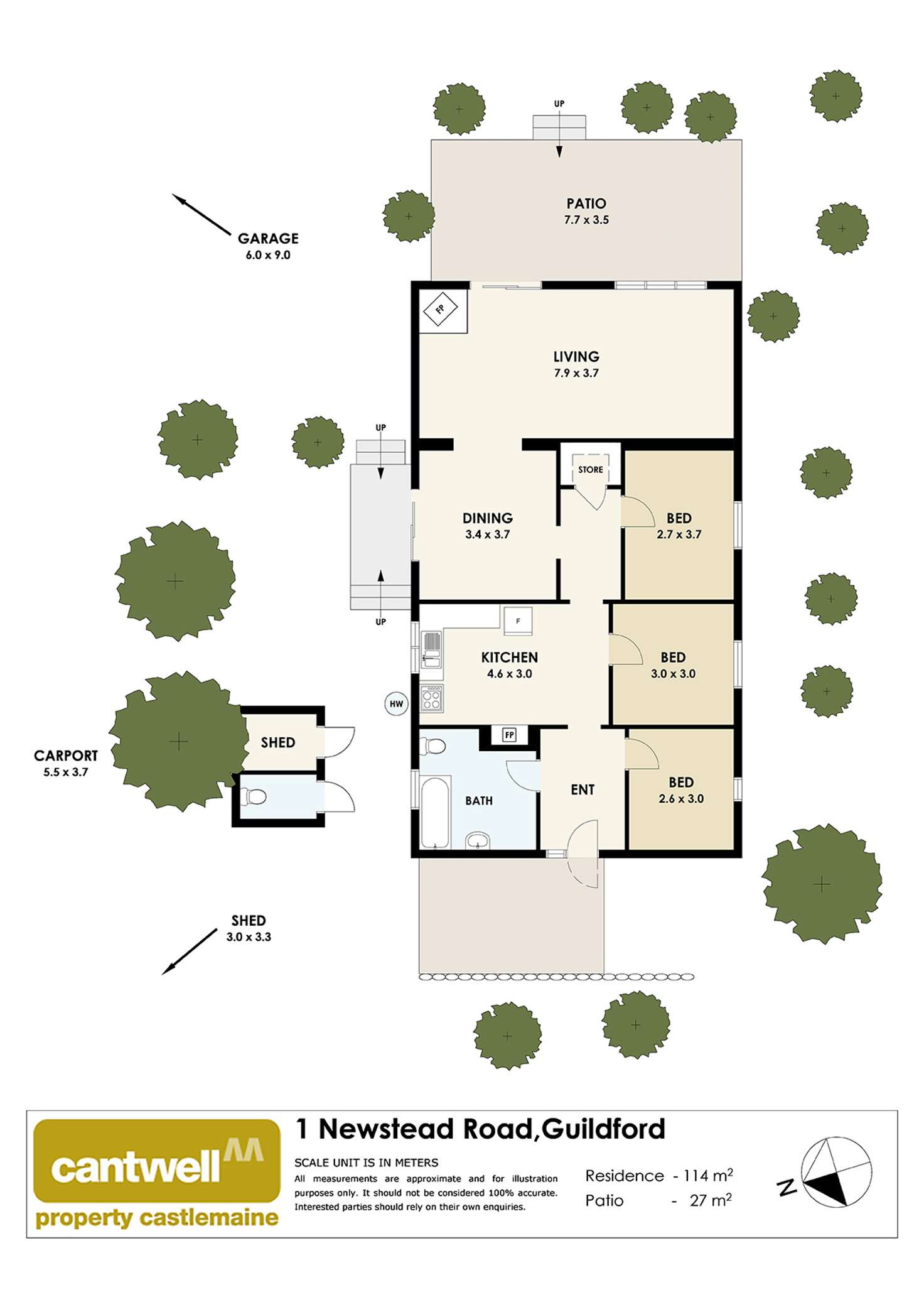 Floorplan of Homely house listing, 1 Newstead Road, Guildford VIC 3451