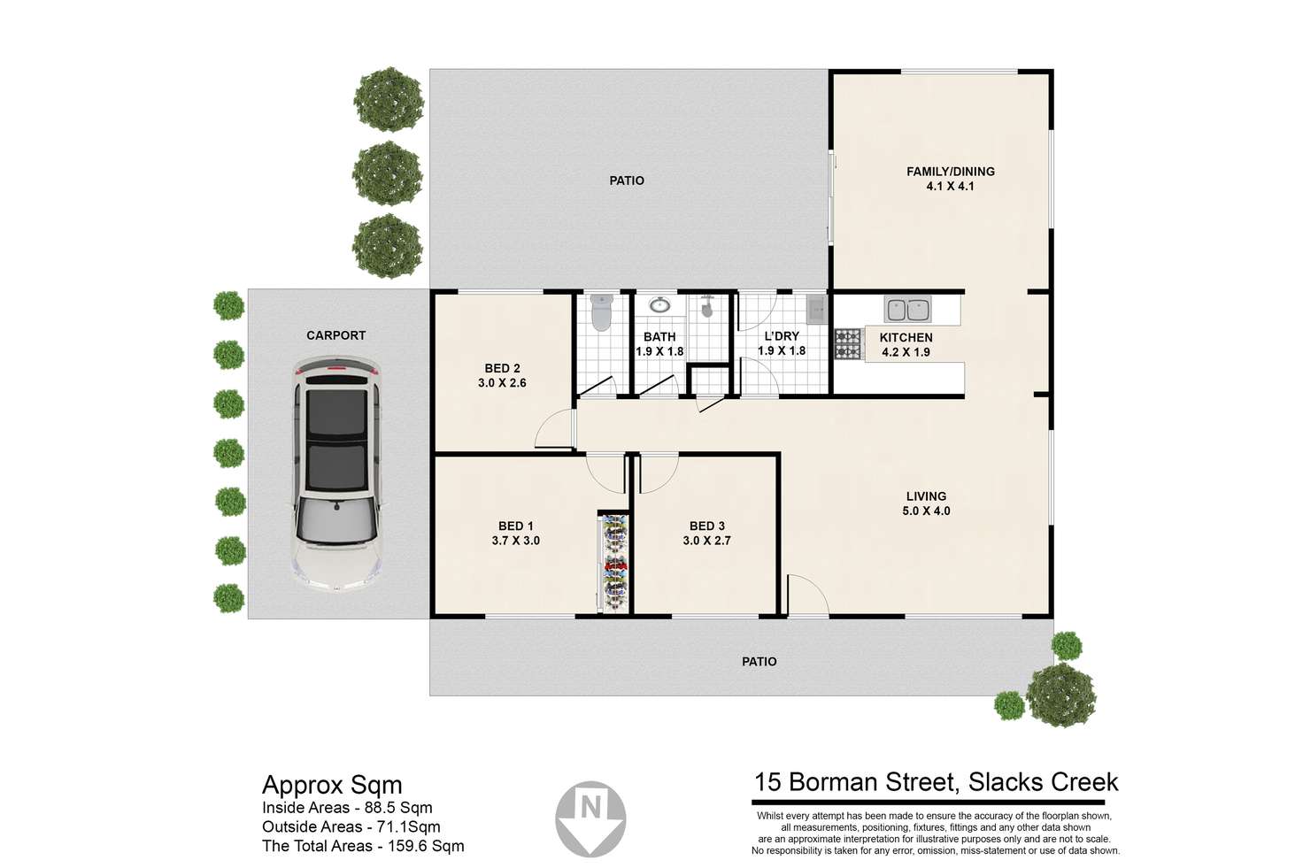 Floorplan of Homely house listing, 15 Borman Street, Slacks Creek QLD 4127